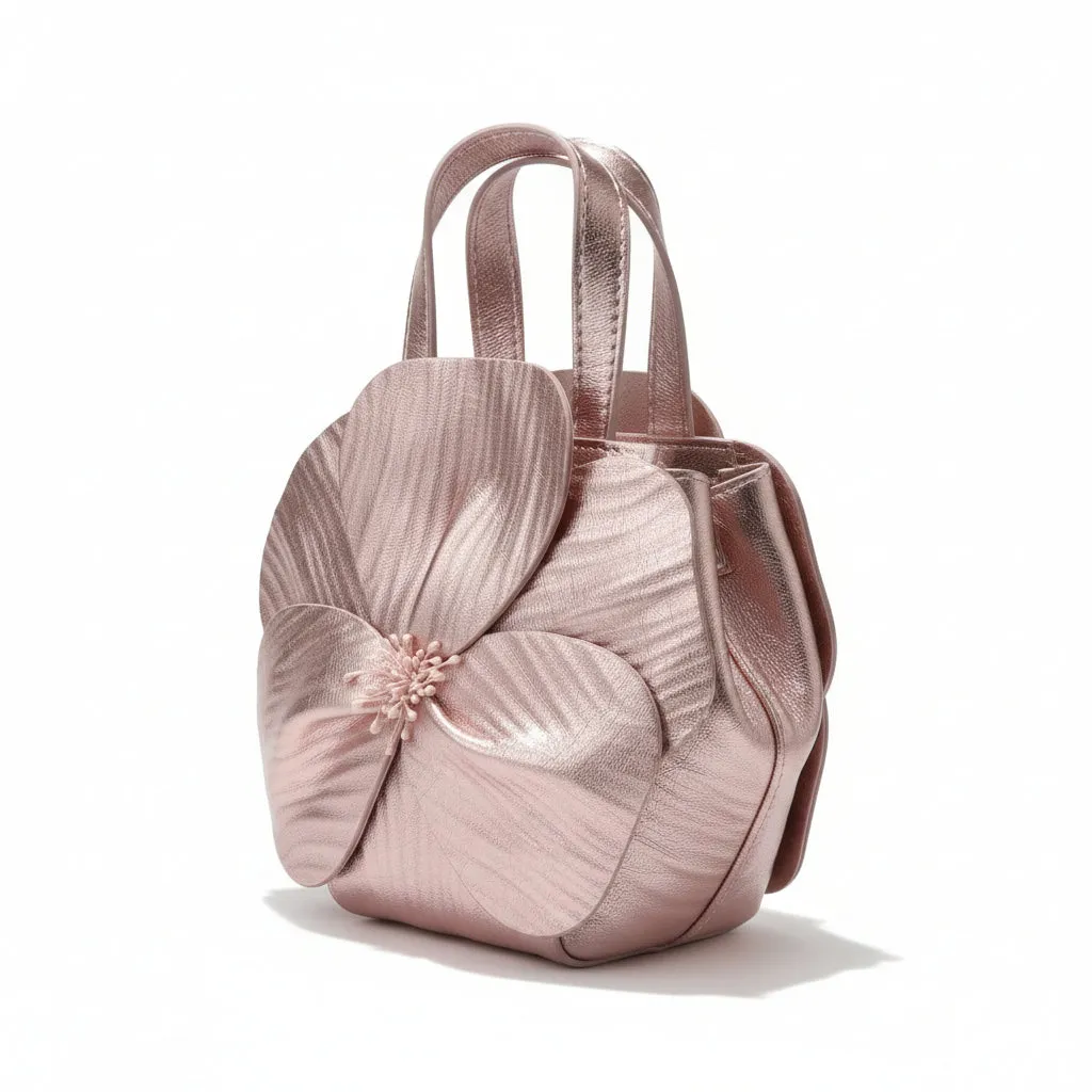 Bloom Petal Sculpted 3D Floral Mini Handbag