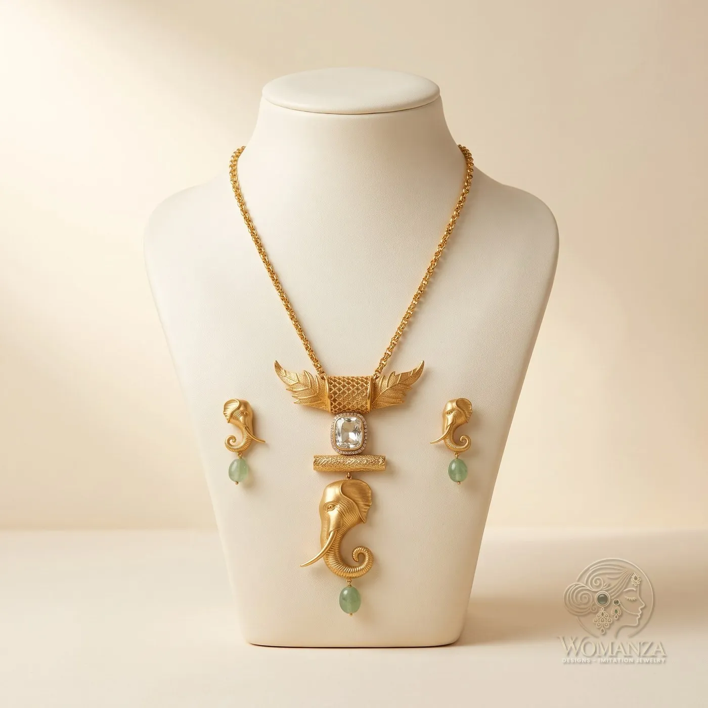 The Royal Elephant Handcrafted Statement Necklace Set