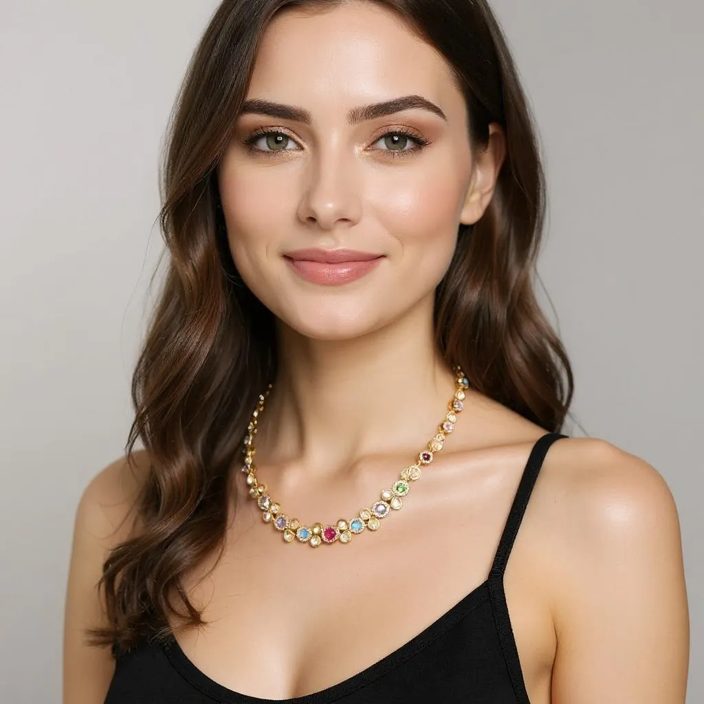 Radiant Pastel Stone Necklace Set